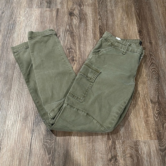 STS Blue Women’s Green Cargo Jeans - Size 7 - Picture 1 of 5